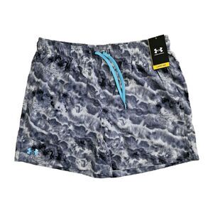 Under Armour Mens XL 5" Inseam Shorts Lined Compression Volley Gravel‎ Ridge Dye